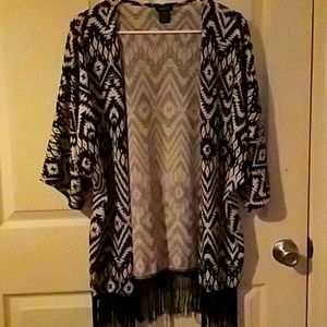 Dress or casual Black and White Aztec Over Coat